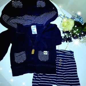 Very Cute Stripped Zip up with ears